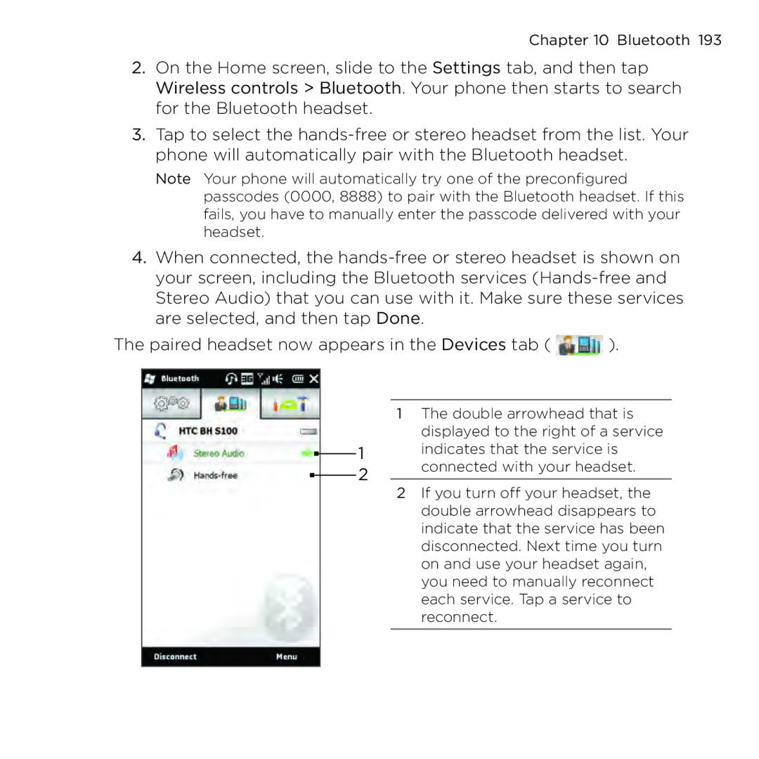 HTC NMRHOD00 user manual Bluetooth  